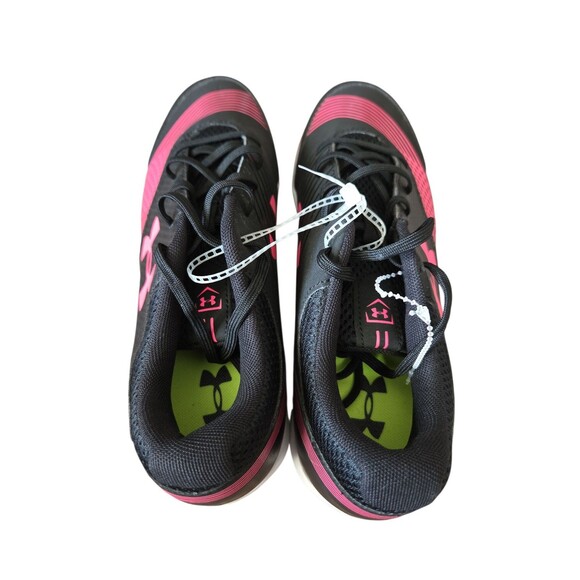 UNDER ARMOUR BASEBALL SOFTBALL CLEATS BLACK & PINK SHOES SIZE 9 WOME - Picture 7 of 8